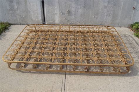 antique iron bed with metal box springs|antique bed springs.